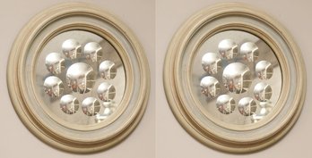 Pair Of Round Bubble Mirrors