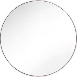 Ralph Lauren Round Mirror With Brushed Nickel Frame