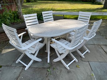 All Weather Resin OutdoorTable And 6 Chairs