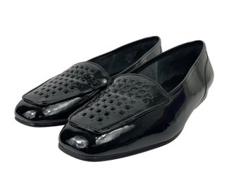 Enzo Angiolini Black Patent Loafers Size 6.5M