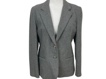 Gray Wool Blend Jacket Size 14