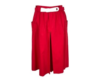 Bogner West Germany Red Belted Skort - Size 38