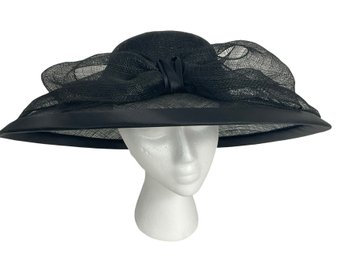 Suzanne Couture  Millinery Black Summer Hat