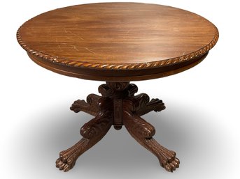 Round Clawfoot Foyer Table