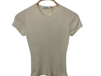 Osacar De La Renta Ivory Silk Sweater