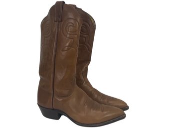 Justin Brown Cowboy Boots Size 8D