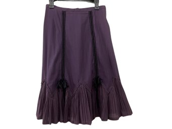 Jill Stuart Purple Pleat Skirt Size 4