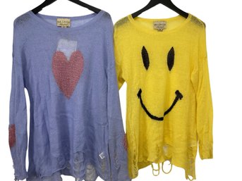 Pair Of Wildfox Sweaters One New With Tags