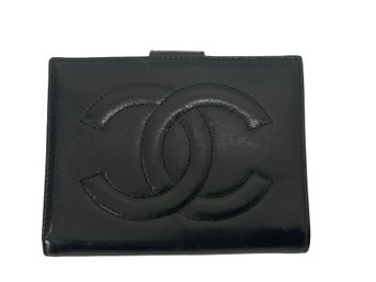 Chanel Black Lambskin Bifold Wallet