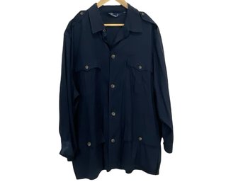 Polo Ralph Lauren Navy Blue Shirt Jacket Size L