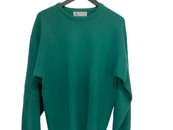 Vintage Ashley And Blake London Green Knit Cashmere Sweater