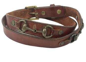 Horsebit Brown Leather Belt