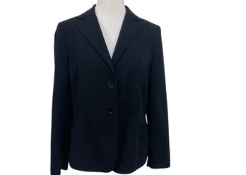 AKRIS Punto For Bergdorf Goodman Black Wool Jacket Size 12