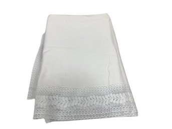 White Tablecloth With Lace Trim