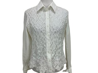 Anne Fontaine White Cotton Blouse Size 3