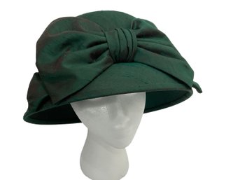 Suzanne Couture Millinery Green Hat With Box