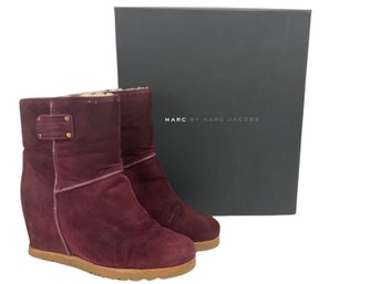 Marc By Marc Jacobs Plum Suede Boots Size 37