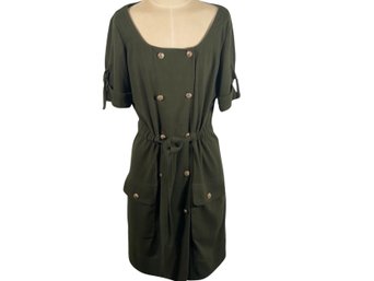 Phoebe Couture Green Short Sleeve Dress