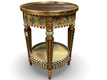 MacKenzie-Childs Round Highland Accent Table