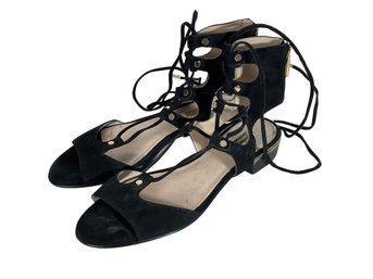 Louise Et Cie Black Suede Gladiator Sandals - Size 7.5
