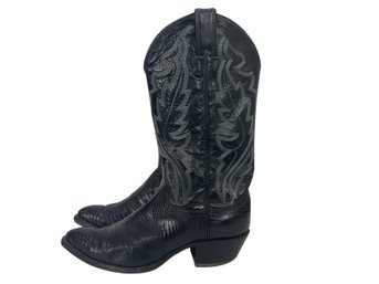 Justin Black Cowboy Boots Size 8D