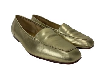 Enzo Angiolini Gold Softique Loafers Size 6.5M
