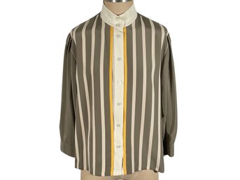 Louis Feraud Striped Blouse Made In W Germany - Size 10