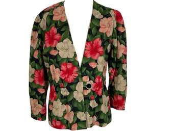 Floral Single Button Jacket