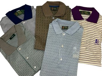 Five Bobby Jones Golf Polo Shirts Size M