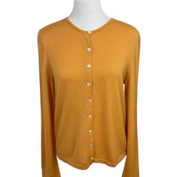 Oscar De La Renta Cashmere & Silk Cardigan Sweater Size L