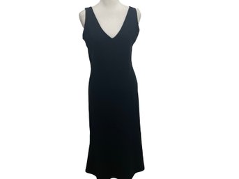 Morgan Le Fay New York Black Sleeveless Wool Blend Dress Size L