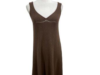 Laura Biagiotti Brown Cashmere Dress Size 42