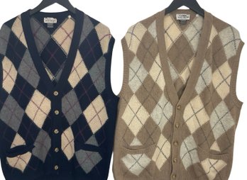 Pair Of Malo Janet Brown Cashmere Vest Size 50EU 40US