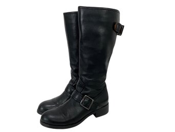 Gentle Souls Black Buckle Leather Boots Size 7M