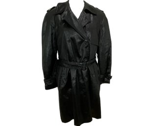 Escada Margareth Ley Black Faux Leather Jacket Size L/XL