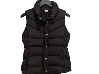 J Crew Womans Brown Puffer Vest Size S