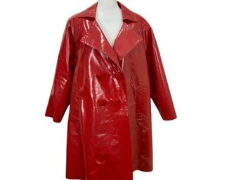 Retro Red Rain Jacket Size 8
