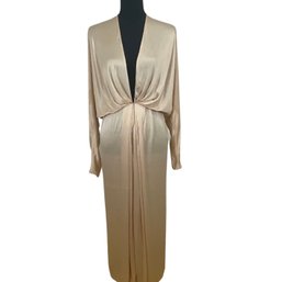 John Anthony Champagne Silk Gown