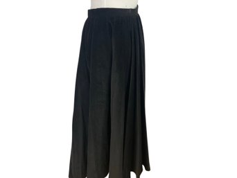 Vintage Cesarani Black Corduroy Full Skirt