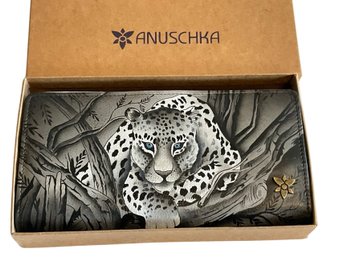 Anuschka Cleopatras Leopard Wallet New In Box