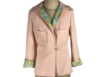 Vintage Gare Pink And Floral Retro Jacket