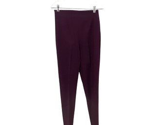 Tahari Plum Wool Blend Stirrup Pants Size 6