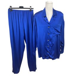Dana Buchman Royal Blue Silk Sleepwear