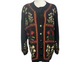 Vintage Handknitted Cardigan Sweater S