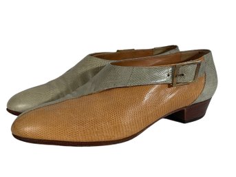 Rare 1970s Hermes Lizard Skin Shoes - Size 37.5