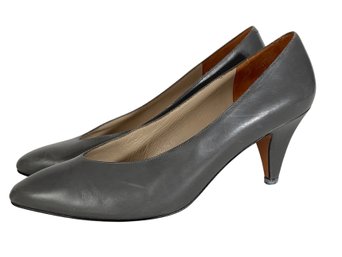 Amalfi Monica Grey Leather Heels - Size 7.5