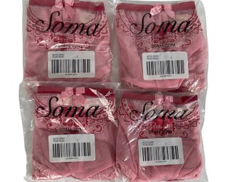 Soma Ladies Panties Ruby Retro Brief - Quantity Of 4 - Size Small