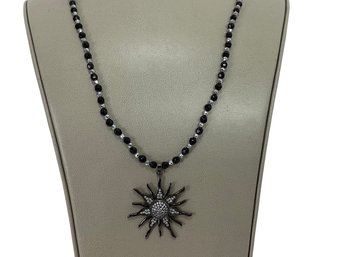 Black Faceted Onyx With Starburst Brand New