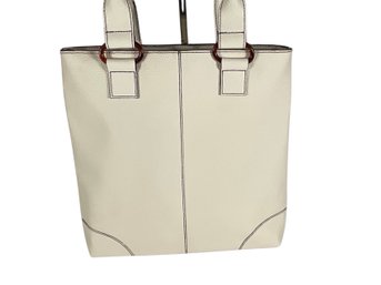 Estee Lauder White Faux Leather Shoulder Bag - New