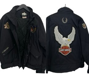 Belstaff Motocycle Jacket With Harley Davidson Patches Size L